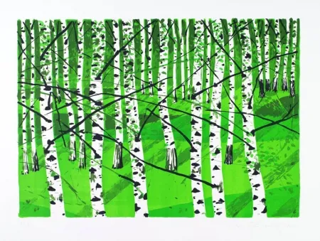 Lithograph Muller - Birkenwäldchen