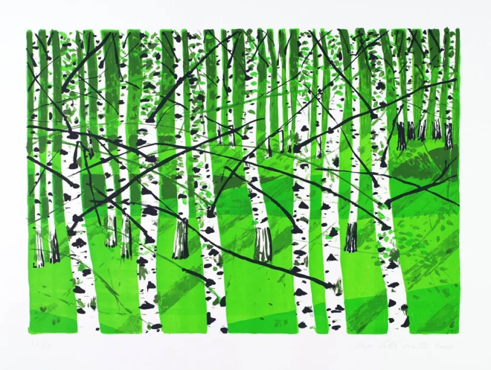 Lithograph Muller - Birkenwa?ldchen