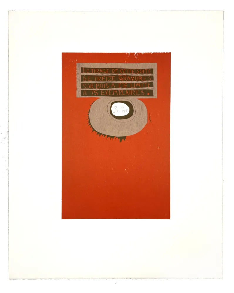 Woodcut Müller - LIGNES MALIGNES - COLOPHON