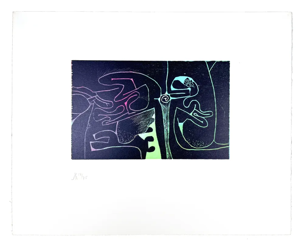 Woodcut Müller - LIGNES MALIGNES - SERPENTS