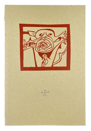 Woodcut Müller - MASQUE III