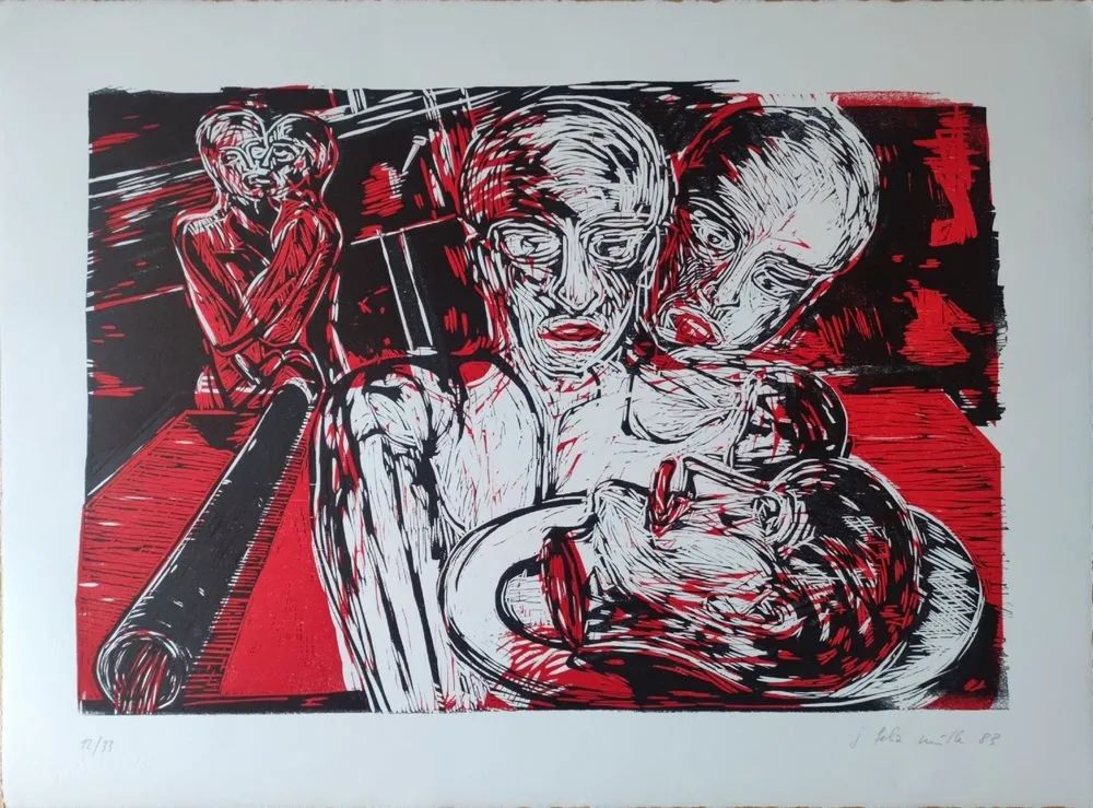 Woodcut Muller - Ohne Titel