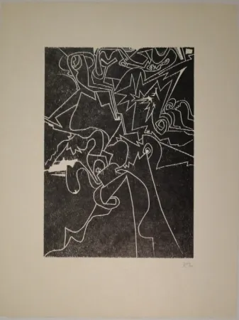 Woodcut Müller - Sans titre (Saint-Gall)