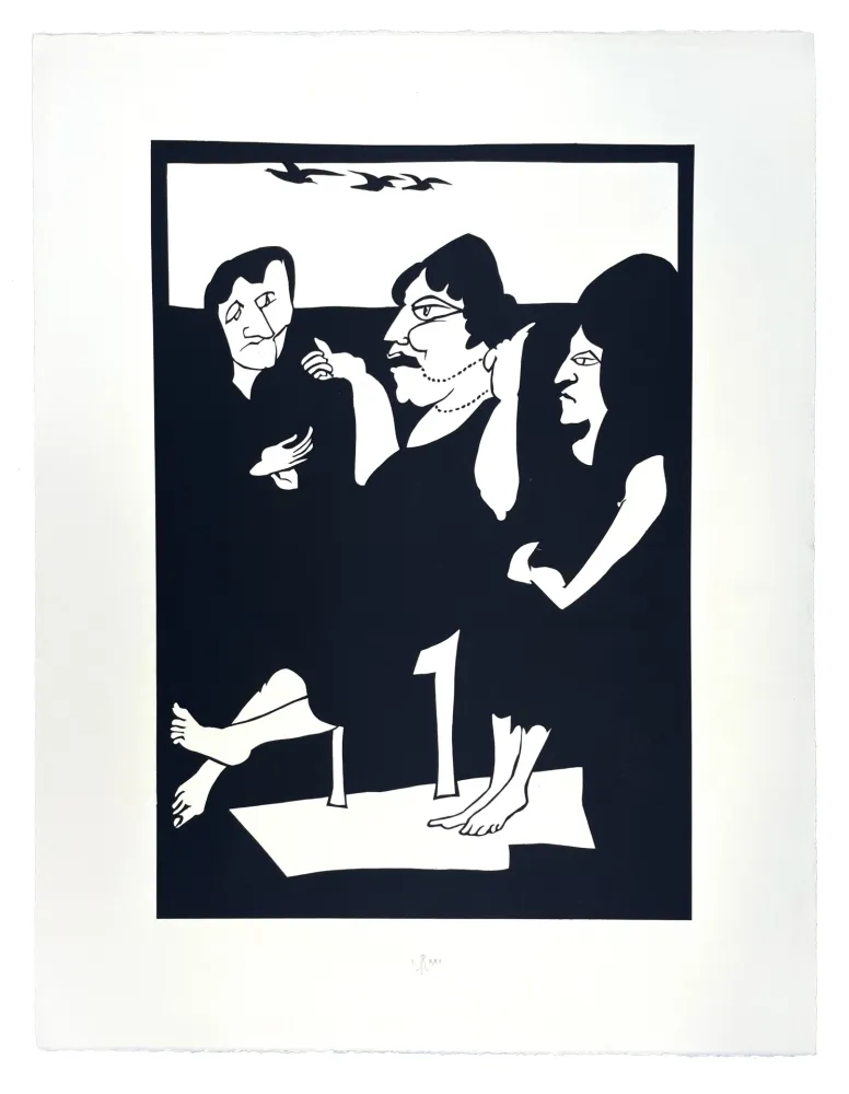 Woodcut Müller - TROIS GRÂCES