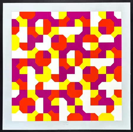 Screenprint Munari - Bruno Munari (1907–1998) – Peano Curves – Screen print on Fabriano paper – 1991