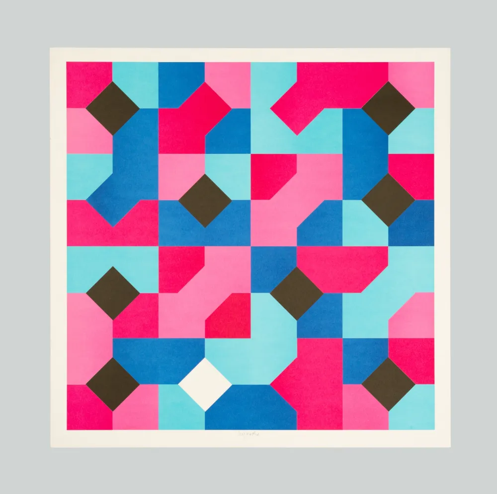 Lithograph Munari - Curve di Peano