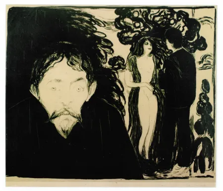 Lithograph Munch - Eifersucht (Jealousy)