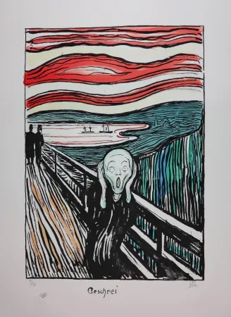 Lithograph Munch - Le cri / The Scream / Geschrei, 1895 | Version couleur / Color version