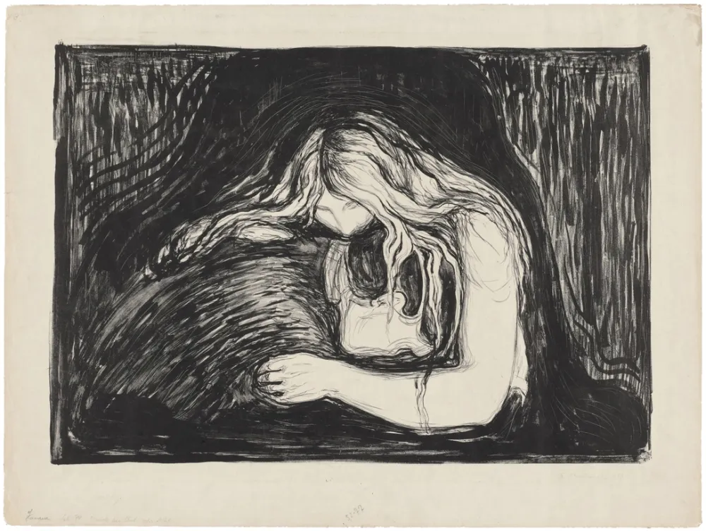 Lithograph Munch - Vampire II