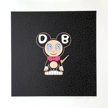 Lithograph Murakami - DOB 2020 Black