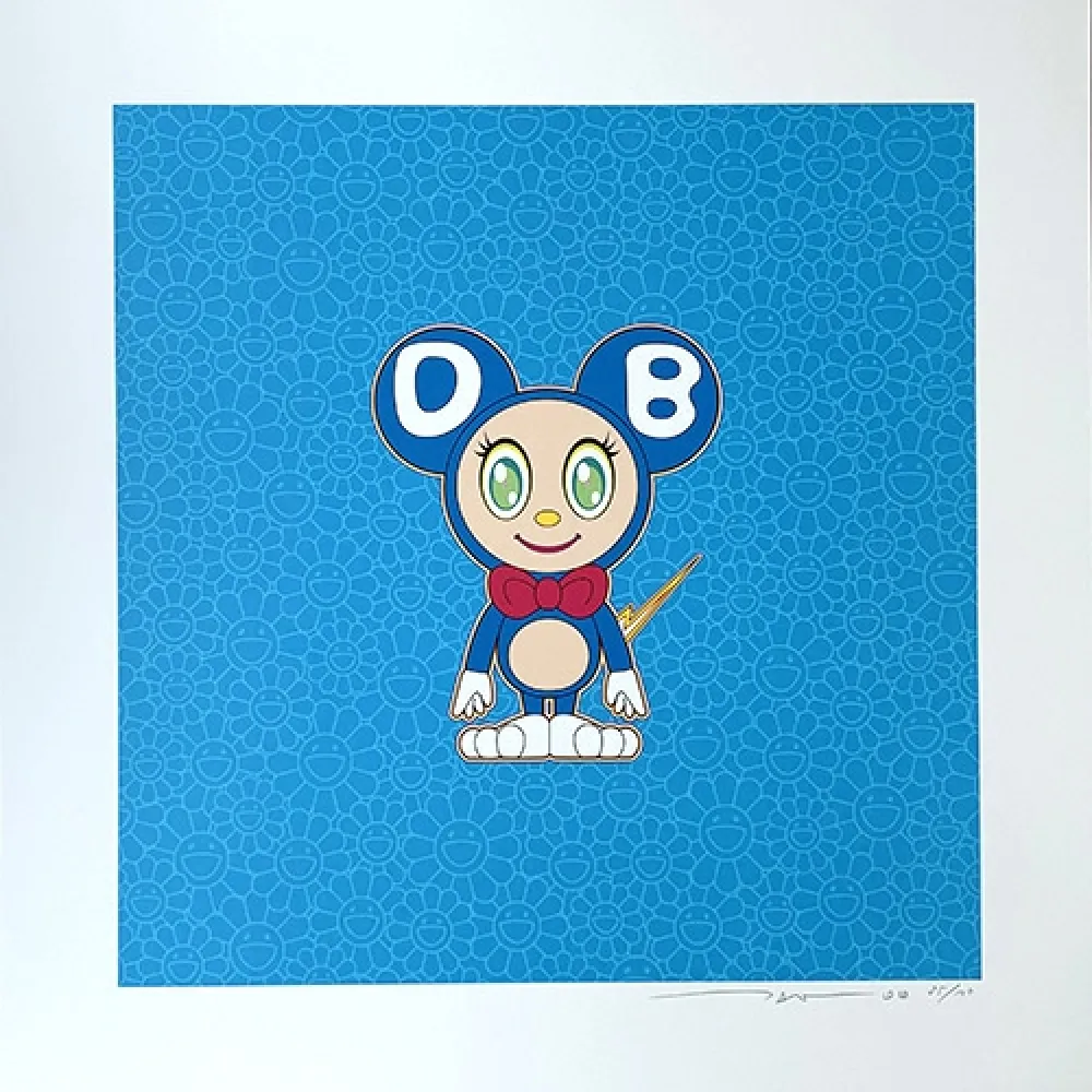 Lithograph Murakami - DOB 2020 Light Blue