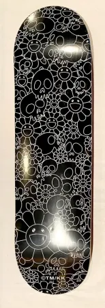 Screenprint Murakami - Flowers Skulls Skate Deck