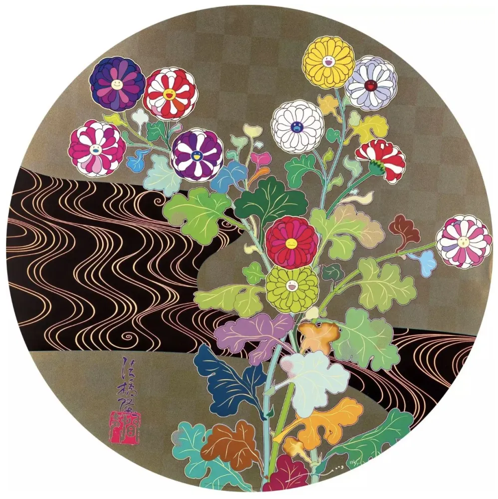 Screenprint Murakami - Kansei Korin Gold