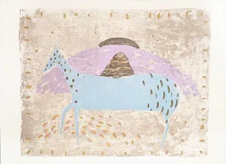 Lithograph Music - Cavallino azzurro