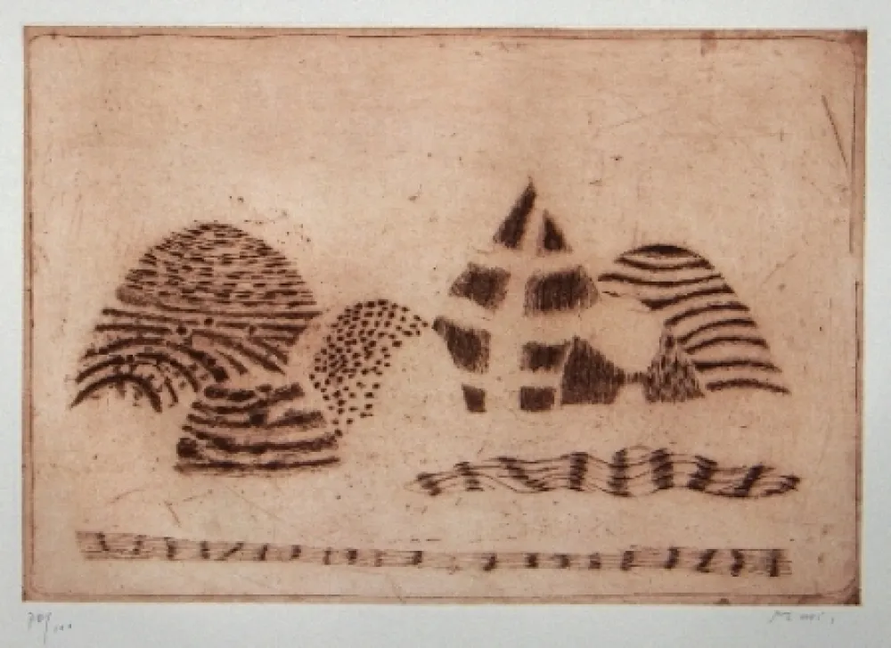 Lithograph Music - Paesaggio Senese