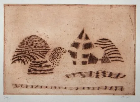 Lithograph Music - Paesaggio Senese