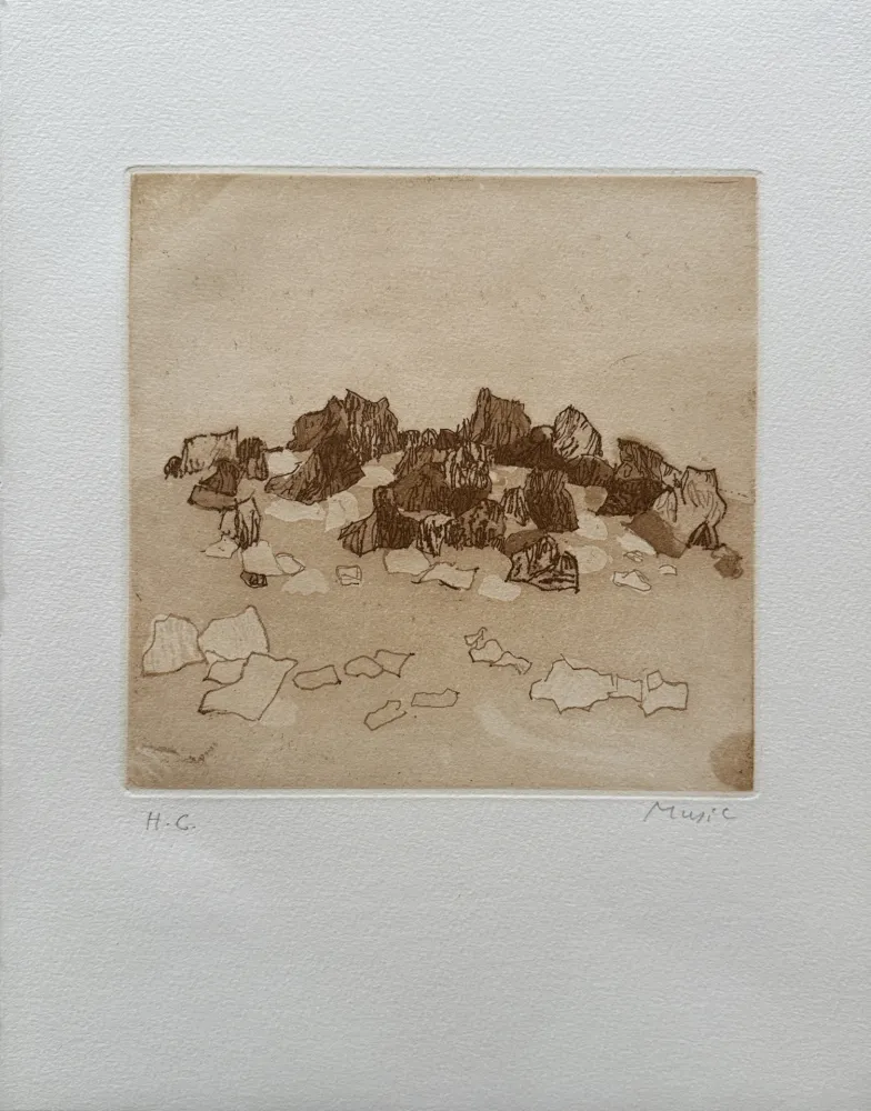 Engraving Music - Paysage rocheux