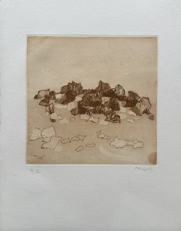 Engraving Music - Paysage rocheux