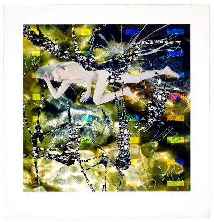 Lithograph Myrvold - Material connect VI