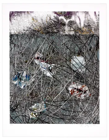 Lithograph Myrvold - Winter Clouds I