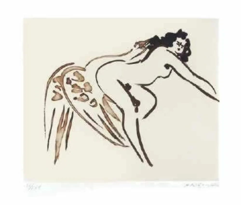 Etching Nakian - Leda and the Swan - 7