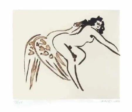 Etching Nakian - Leda and the Swan - 7