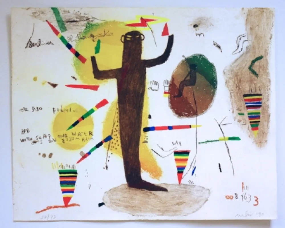 Lithograph Nalin - Kenny with soap and water