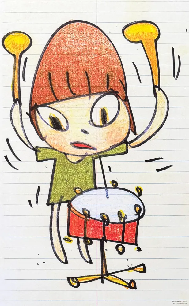 Lithograph Nara - Yoshitomo Nara (1959) - Banging the Drum - lithograph on paper - 2020