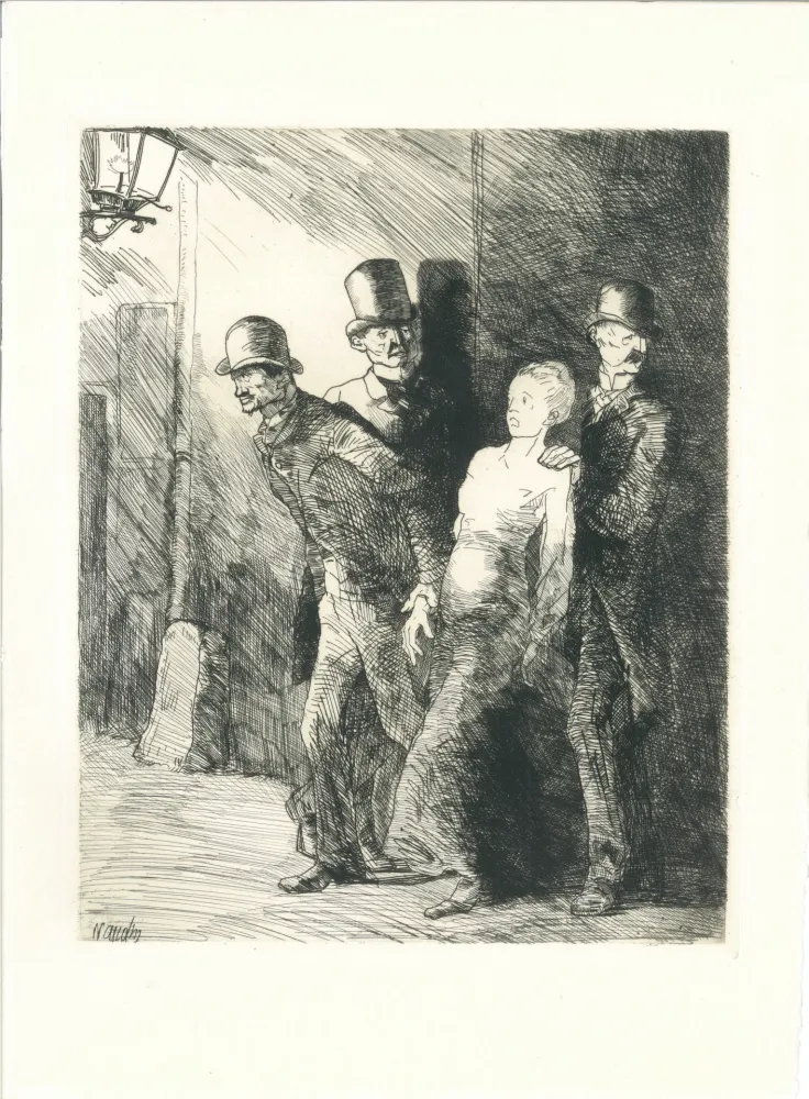 Etching Naudin - L'arrestation