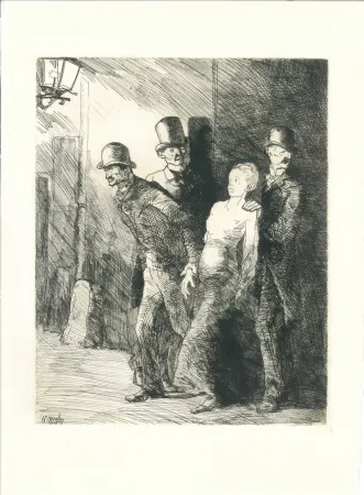 Etching Naudin - L'arrestation