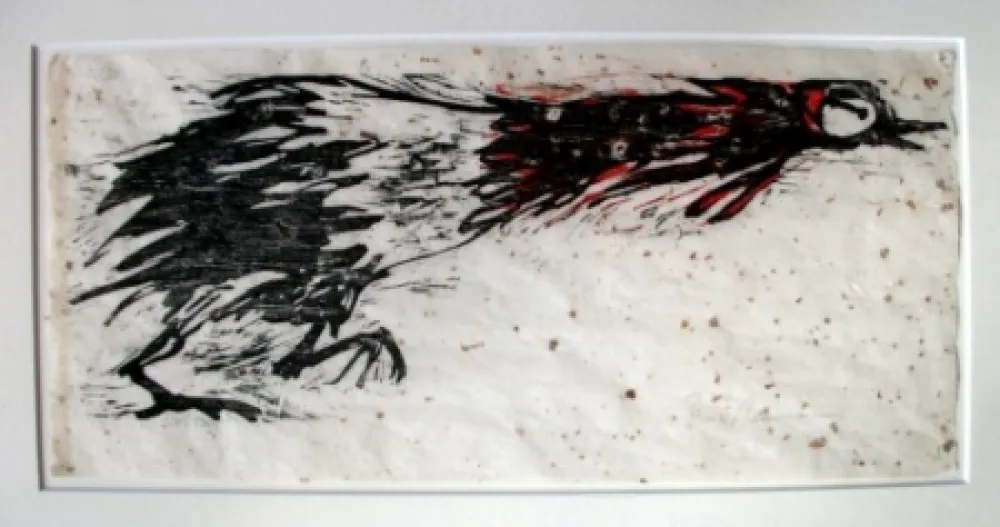 Woodcut Nauman - Rooster