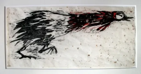 Woodcut Nauman - Rooster