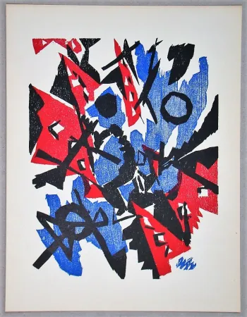 Woodcut Nay - Composition - 1953