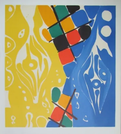 Lithograph Nay - Composition 1966-1