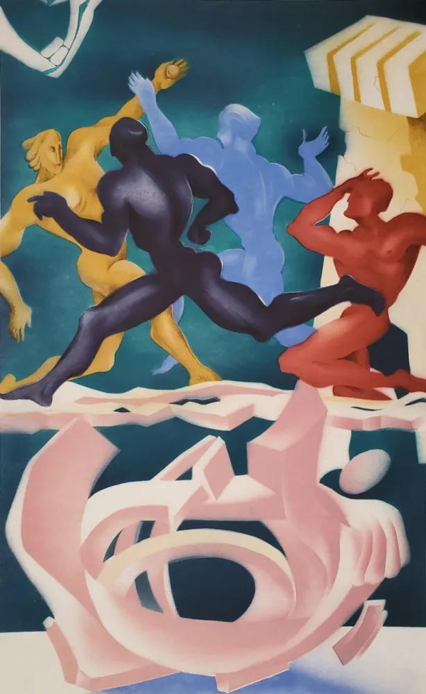 Lithograph Neizvestny - The tribe of Simeon