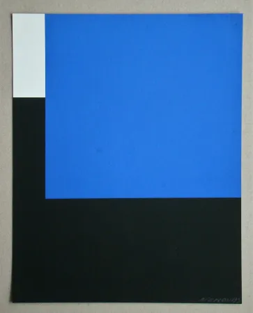 Screenprint Nemours - Espace bleu