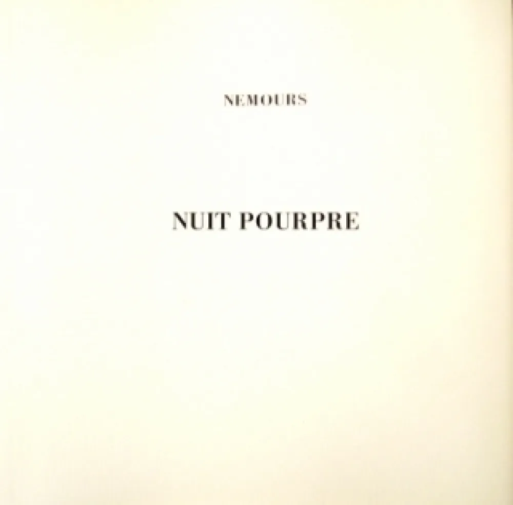 Illustrated Book Nemours - Nuit Pourpre