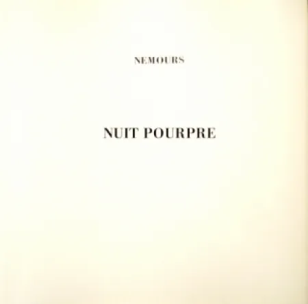 Illustrated Book Nemours - Nuit Pourpre