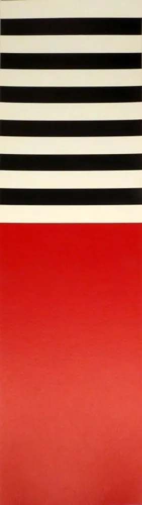 Screenprint Nemours - Rot – weiss – schwarz