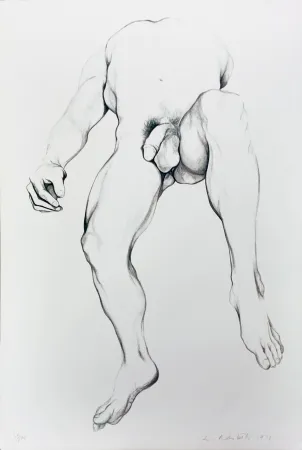 Lithograph Nesbitt - NUDE MALE 6