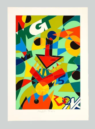 Screenprint Nespolo - Freccia rossa