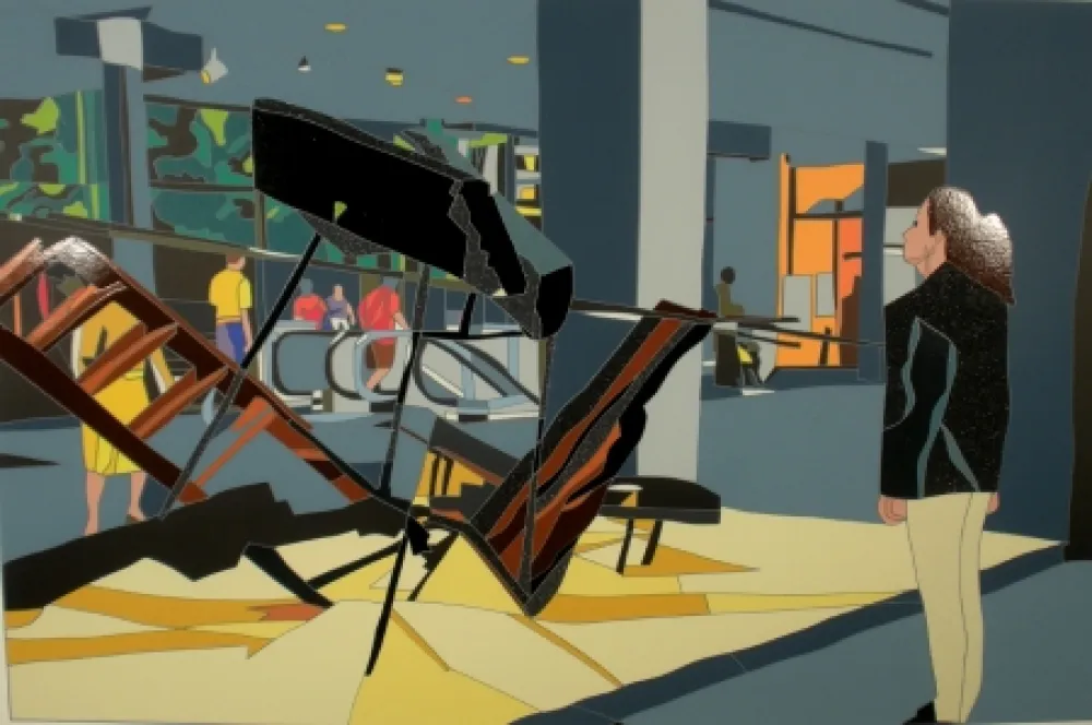 Screenprint Nespolo - Giusy e De Suvero