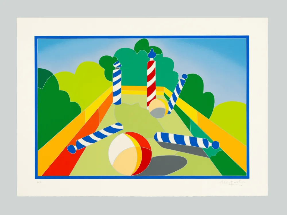 Screenprint Nespolo - Paesaggio