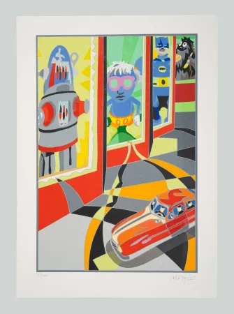 Screenprint Nespolo - Robot