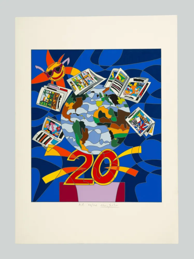 Screenprint Nespolo - Venti