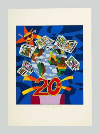 Screenprint Nespolo - Venti