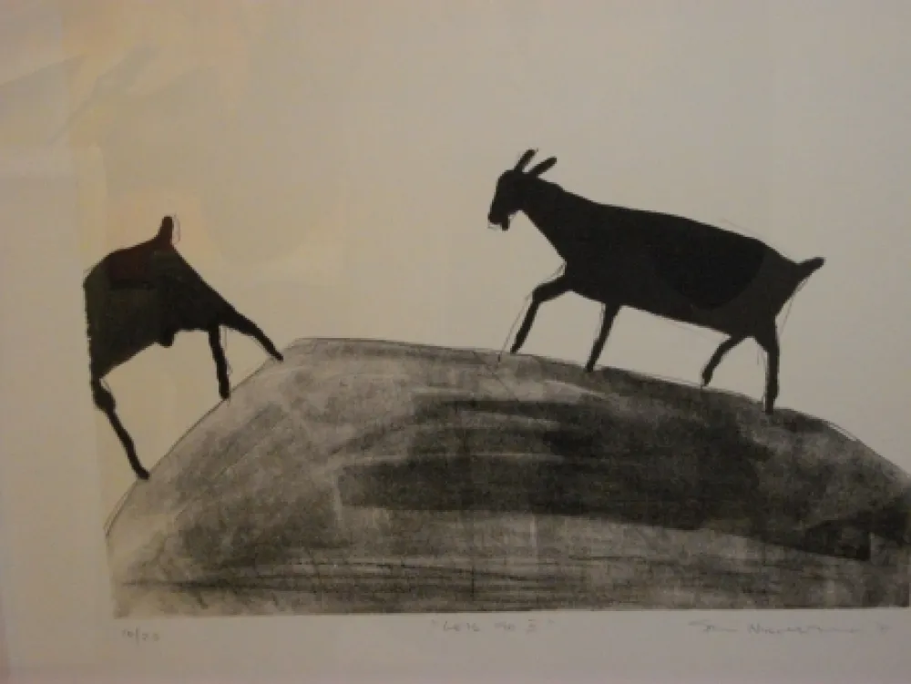 Lithograph Nhlengethwa - Lets Go II