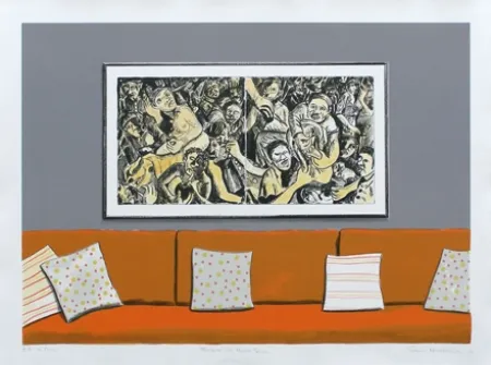 Lithograph Nhlengethwa - Tribute to Helen Sebidi