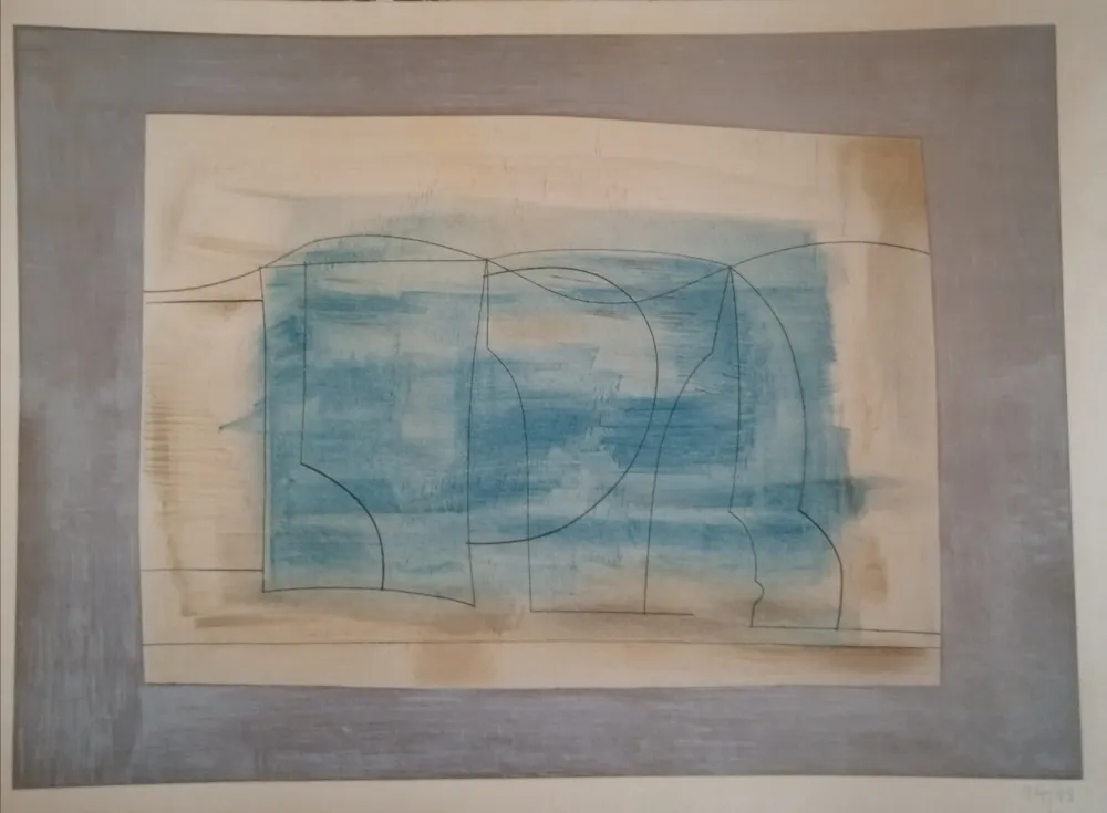 Lithograph Nicholson - Still Life