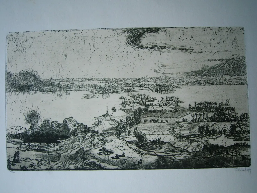 Etching Nicklas - Phantastische Landschaft